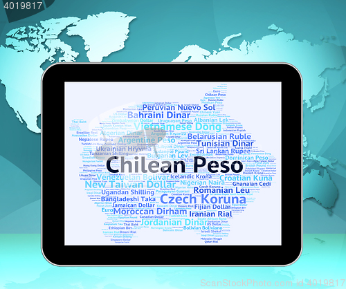 Image of Chilean Peso Represents Foreign Currency And Banknote