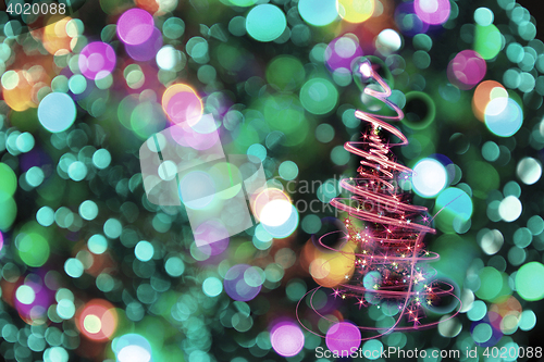 Image of color christmas lights as nice background