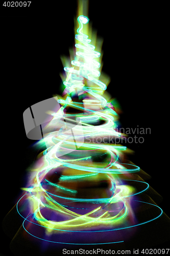 Image of christmas lights as xmas tree