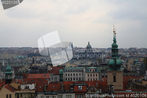 Image of Prague castle from town hall