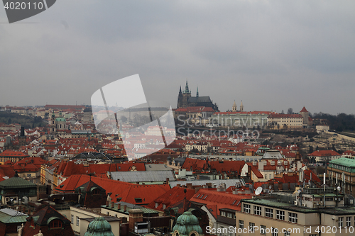 Image of Prague castle from town hall