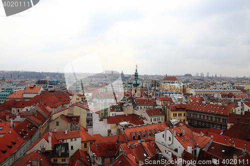 Image of Prague castle from town hall