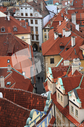 Image of Prague castle from town hall