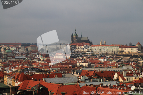 Image of Prague castle from town hall