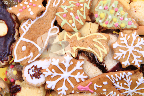 Image of christmas cookies background
