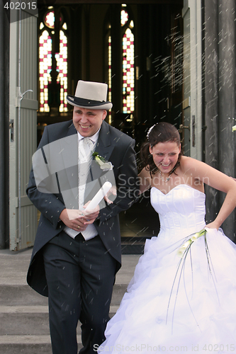 Image of greeting the newlyweds