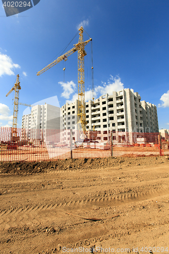 Image of construction of the building