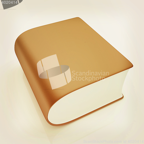 Image of Glossy Book Icon isolated on a white background . 3D illustratio