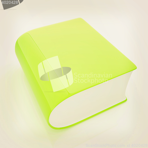 Image of Glossy Book Icon isolated on a white background . 3D illustratio