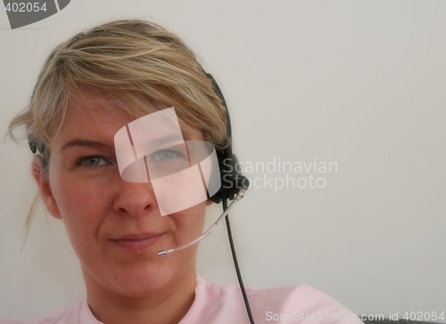 Image of headset woman