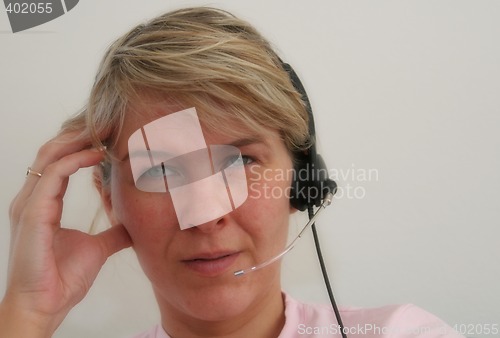 Image of headset woman