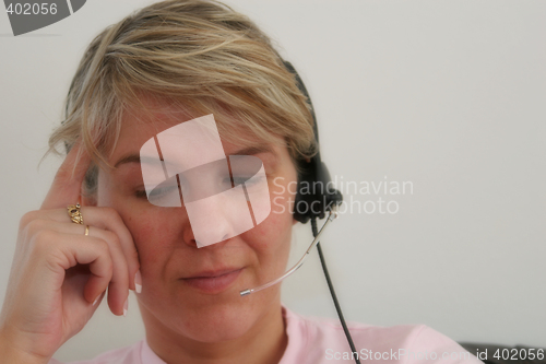 Image of headset woman