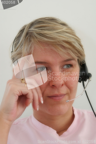 Image of headset woman