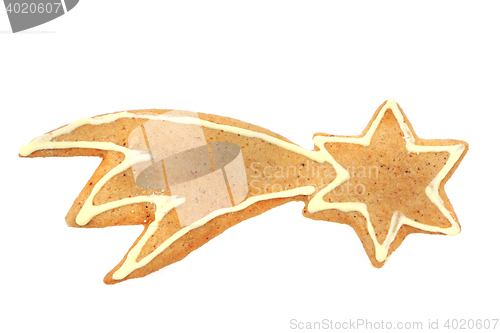 Image of christmas gingerbread star shape