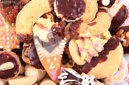 Image of christmas cookies background