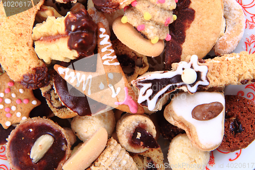 Image of christmas cookies background