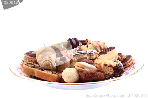 Image of mixed christmas cookies isolated