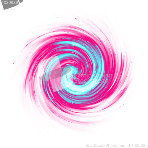 Image of pink and turquoise colored swirl