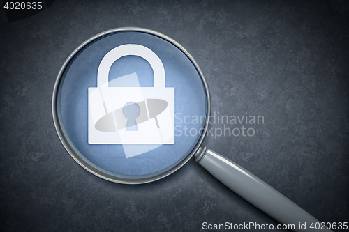 Image of magnifying glass lock