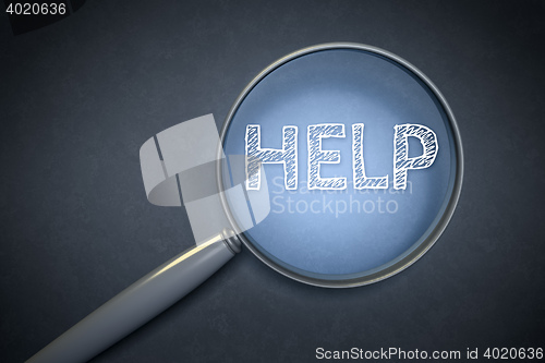 Image of magnifying glass help