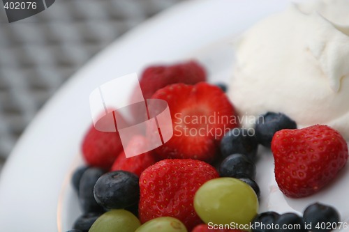 Image of whipped cream and berries