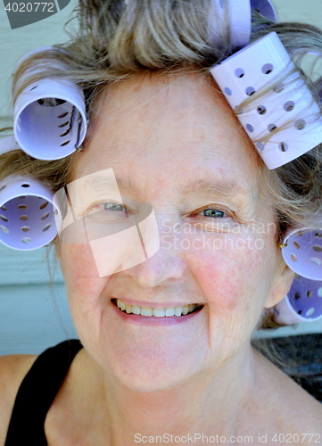 Image of Hair rollers.