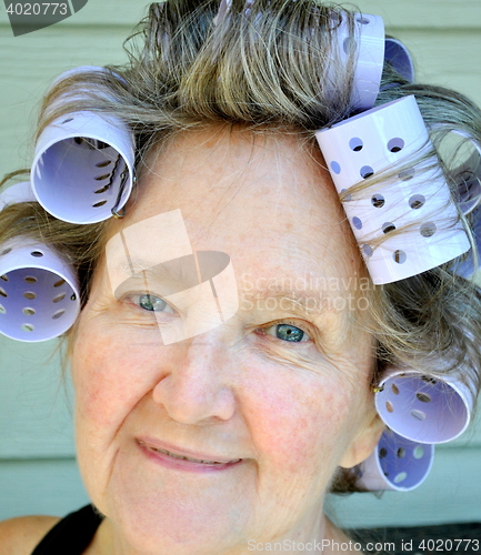 Image of Hair rollers.