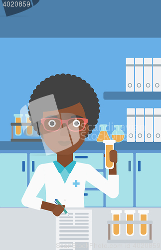 Image of Laboratory assistant working.