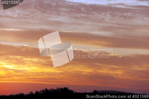 Image of the sky during sunset