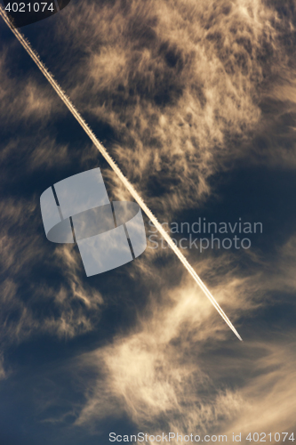 Image of airplane in the sky