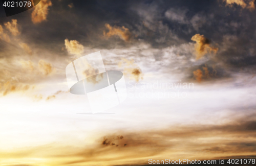 Image of the sky during sunset