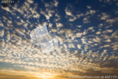 Image of the sky during sunset