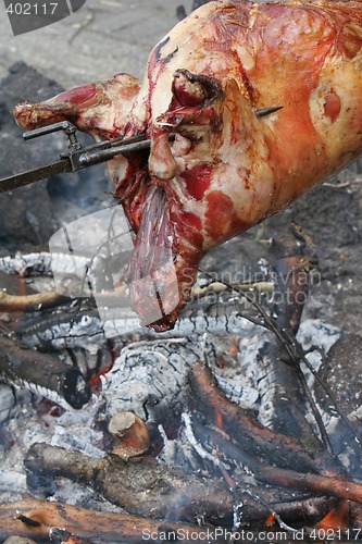 Image of open fire cooking