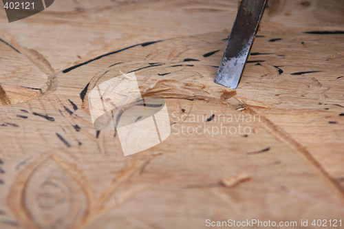 Image of chiseling wood