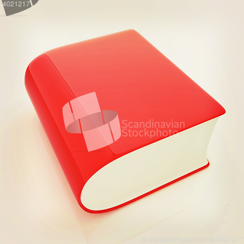 Image of Glossy Book Icon isolated on a white background . 3D illustratio