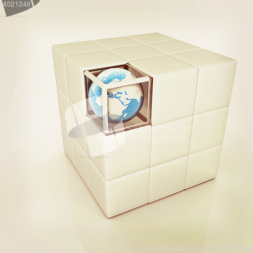 Image of 3d abstract background . 3D illustration. Vintage style.