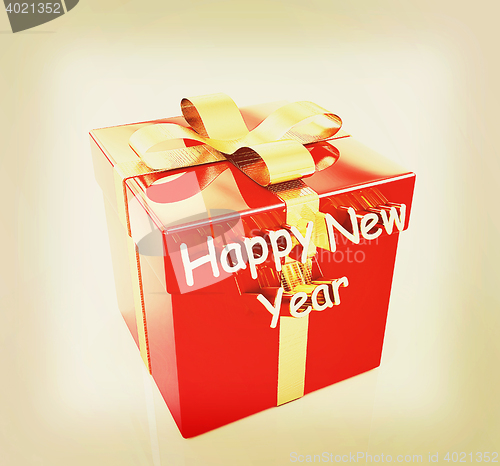 Image of Bright christmas gifts. 3D illustration. Vintage style.