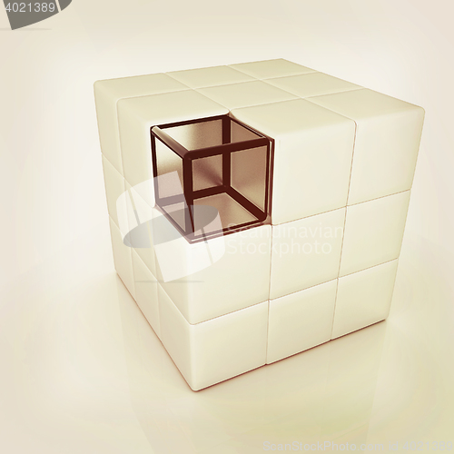 Image of 3d abstract background . 3D illustration. Vintage style.