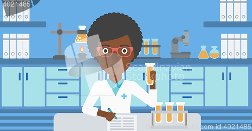 Image of Laboratory assistant working.