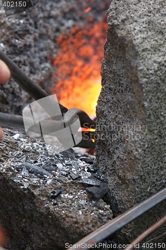 Image of heating the stick