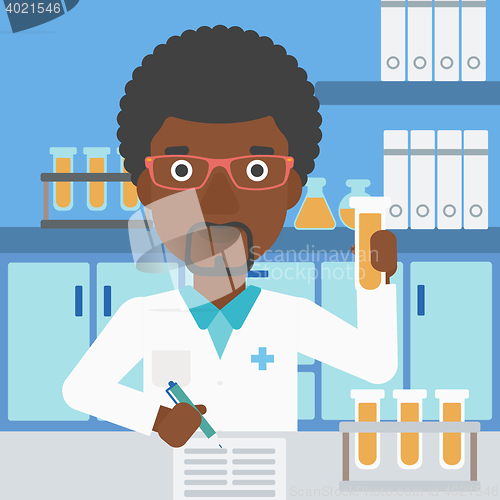 Image of Laboratory assistant working.