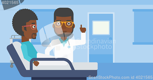 Image of Doctor visiting patient.