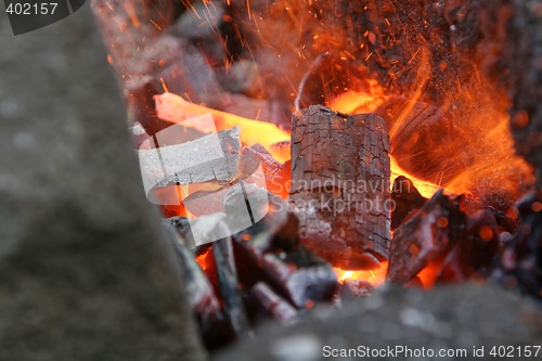 Image of flaming metal rod