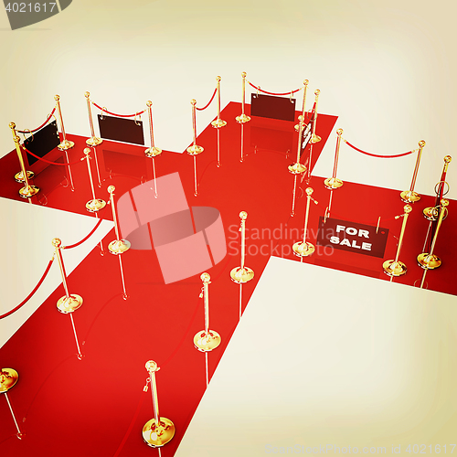 Image of Exhibition for you success. 3D illustration. Vintage style.