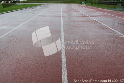 Image of wet running track