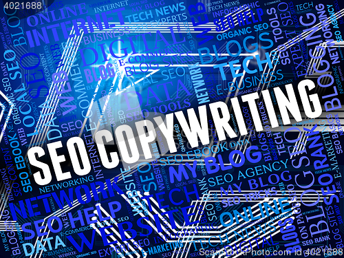 Image of Seo Copywriting Shows Search Engine And Advertising