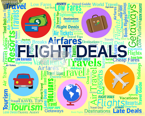 Image of Flight Deals Means Bargain Flights And Sale