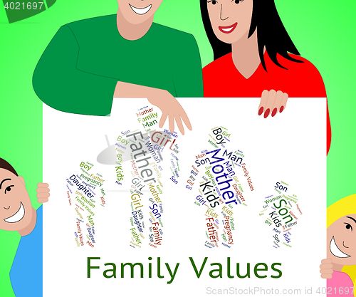 Image of Family Values Shows Blood Relation And Children