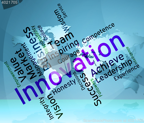 Image of Innovation Words Shows Innovating Concept And Text