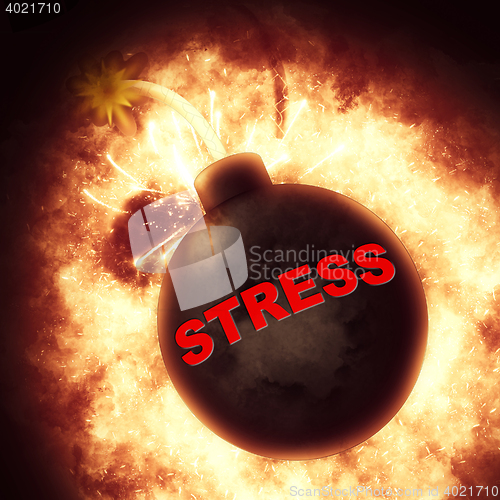 Image of Stress Bomb Represents Exploding Explode And Tension